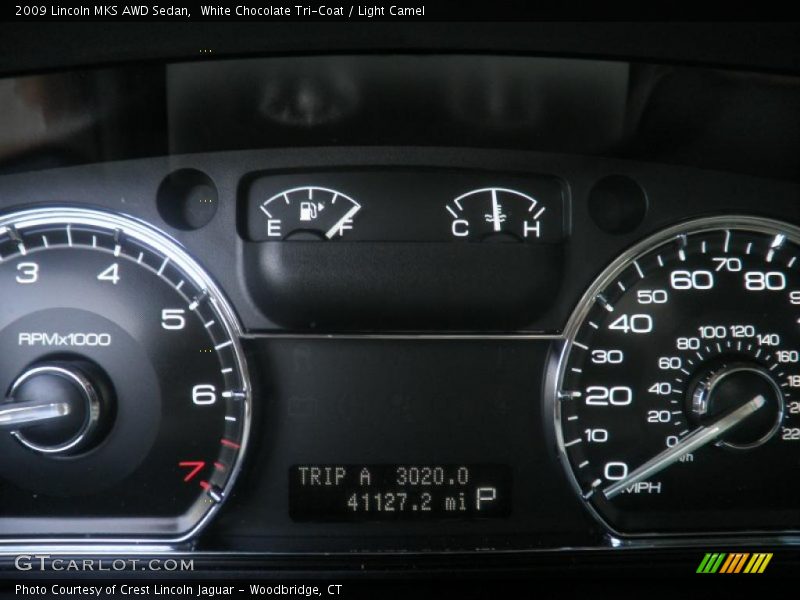 White Chocolate Tri-Coat / Light Camel 2009 Lincoln MKS AWD Sedan