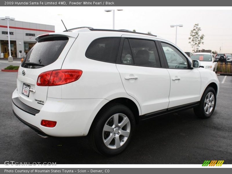 Powder White Pearl / Black 2009 Hyundai Santa Fe Limited 4WD