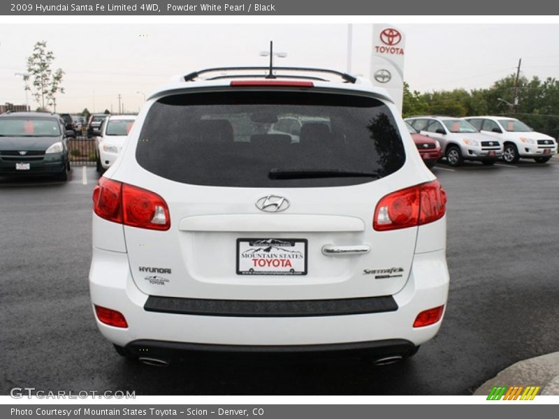 Powder White Pearl / Black 2009 Hyundai Santa Fe Limited 4WD
