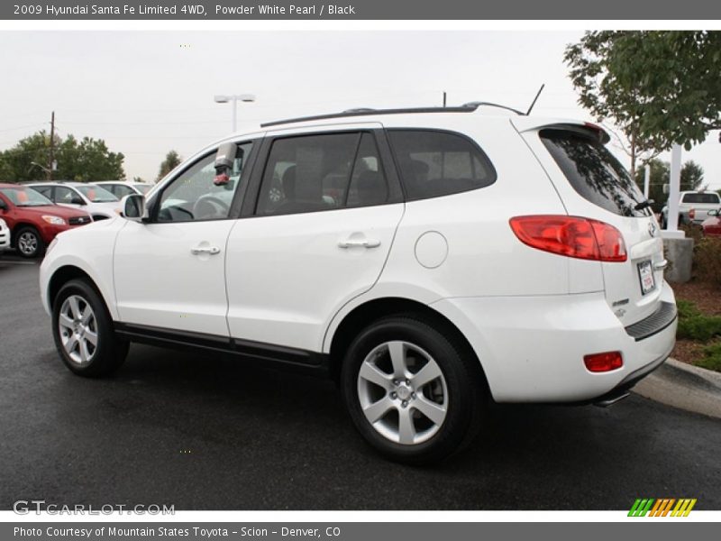 Powder White Pearl / Black 2009 Hyundai Santa Fe Limited 4WD