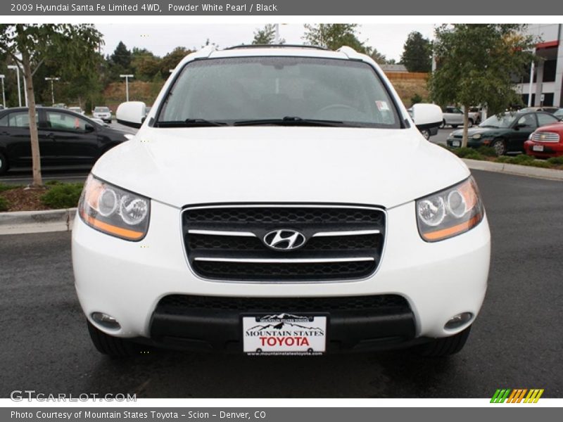 Powder White Pearl / Black 2009 Hyundai Santa Fe Limited 4WD