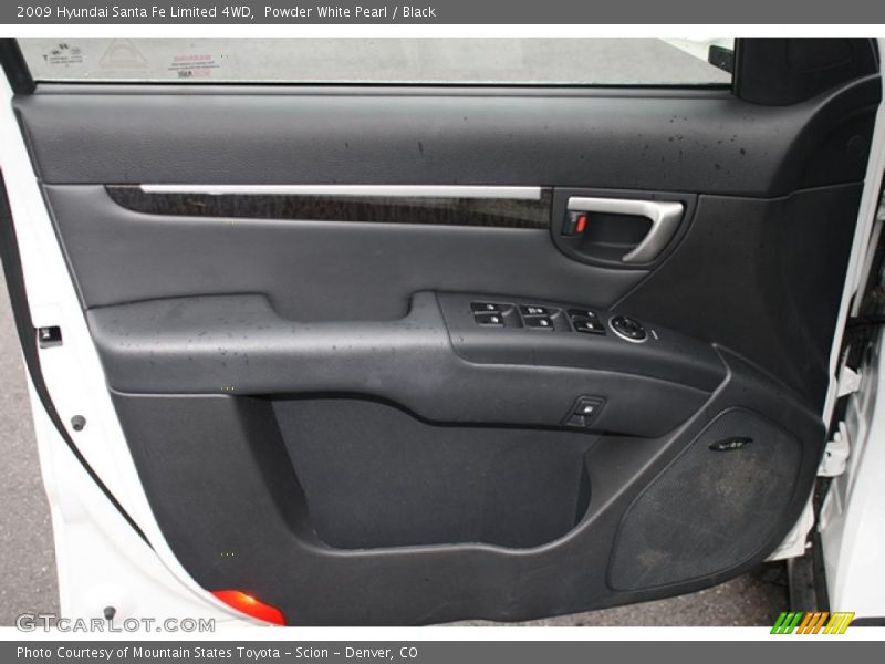 Powder White Pearl / Black 2009 Hyundai Santa Fe Limited 4WD