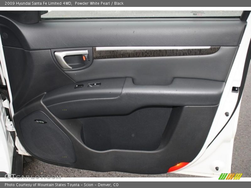 Powder White Pearl / Black 2009 Hyundai Santa Fe Limited 4WD