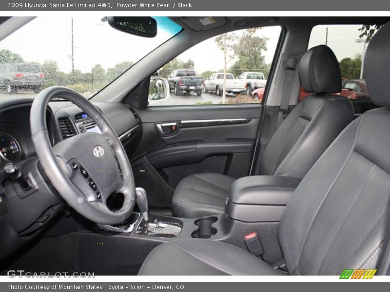 Powder White Pearl / Black 2009 Hyundai Santa Fe Limited 4WD