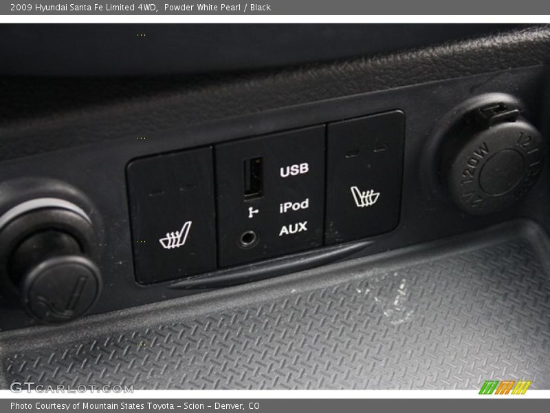 Powder White Pearl / Black 2009 Hyundai Santa Fe Limited 4WD