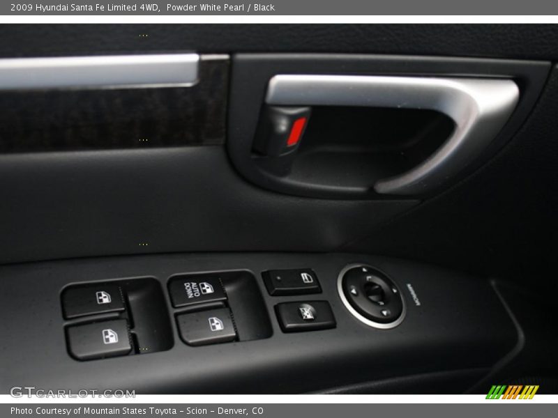 Powder White Pearl / Black 2009 Hyundai Santa Fe Limited 4WD