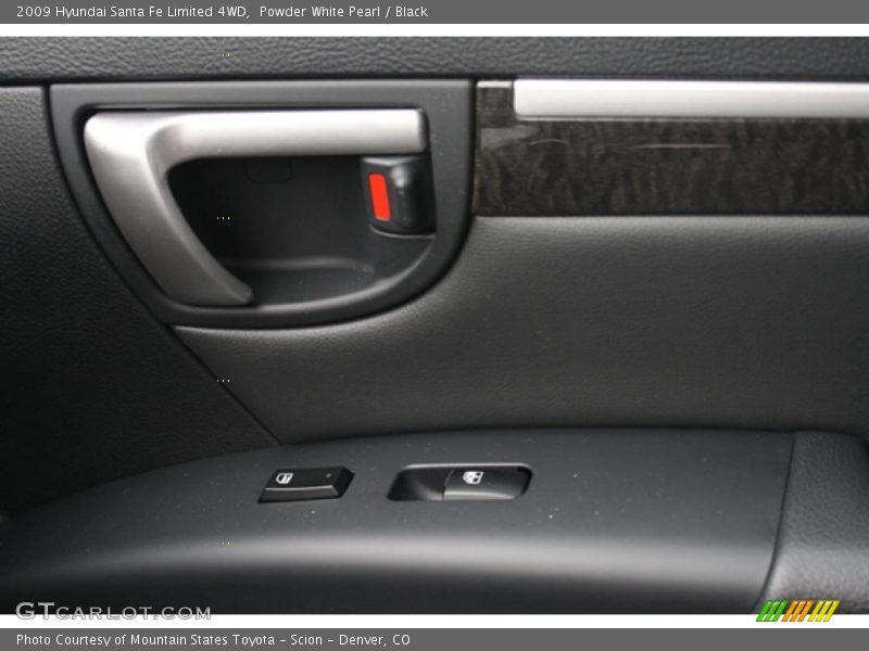 Powder White Pearl / Black 2009 Hyundai Santa Fe Limited 4WD