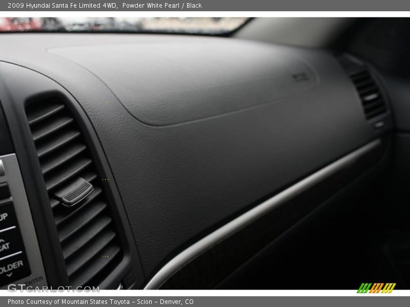 Powder White Pearl / Black 2009 Hyundai Santa Fe Limited 4WD