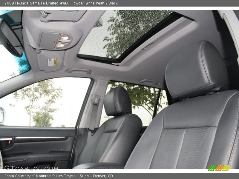 Powder White Pearl / Black 2009 Hyundai Santa Fe Limited 4WD