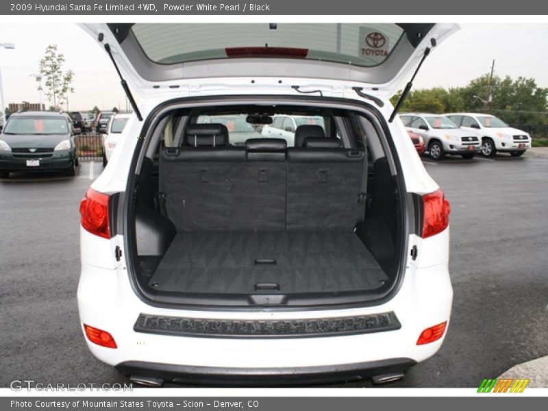 Powder White Pearl / Black 2009 Hyundai Santa Fe Limited 4WD