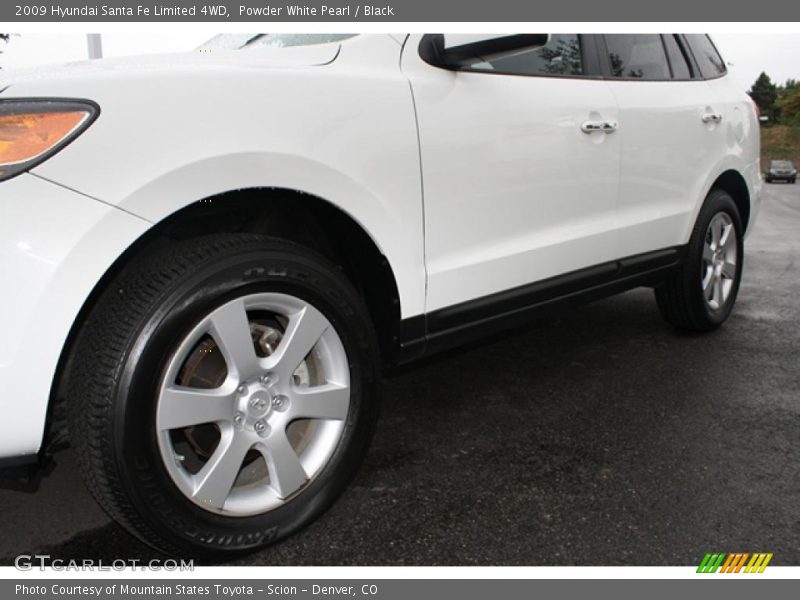 Powder White Pearl / Black 2009 Hyundai Santa Fe Limited 4WD