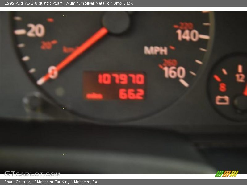 Aluminum Silver Metallic / Onyx Black 1999 Audi A6 2.8 quattro Avant