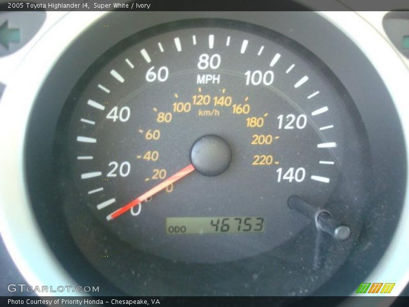 Super White / Ivory 2005 Toyota Highlander I4