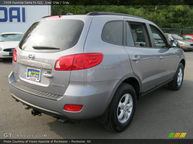 Steel Gray / Gray 2008 Hyundai Santa Fe GLS