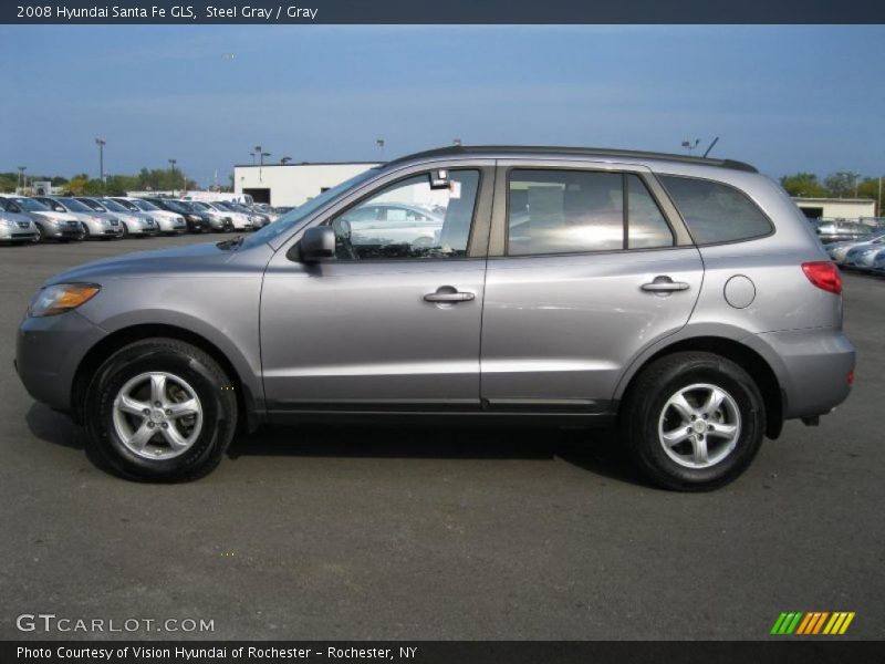 Steel Gray / Gray 2008 Hyundai Santa Fe GLS