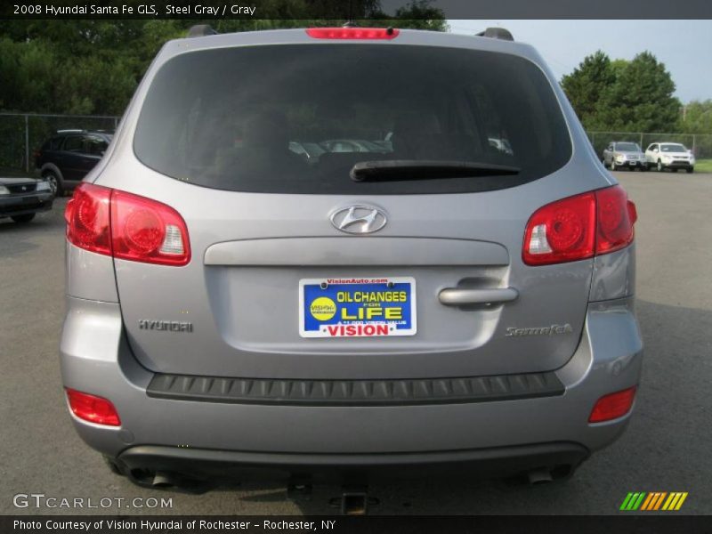 Steel Gray / Gray 2008 Hyundai Santa Fe GLS