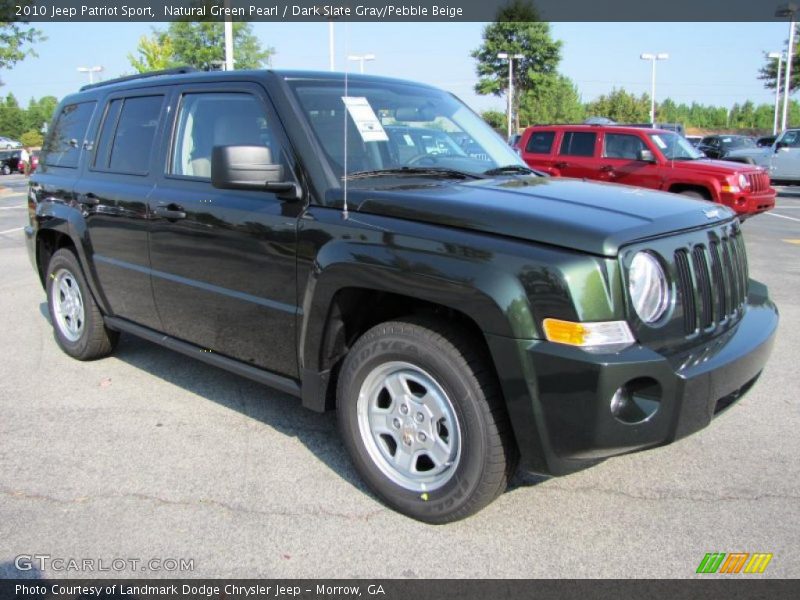 Natural Green Pearl / Dark Slate Gray/Pebble Beige 2010 Jeep Patriot Sport