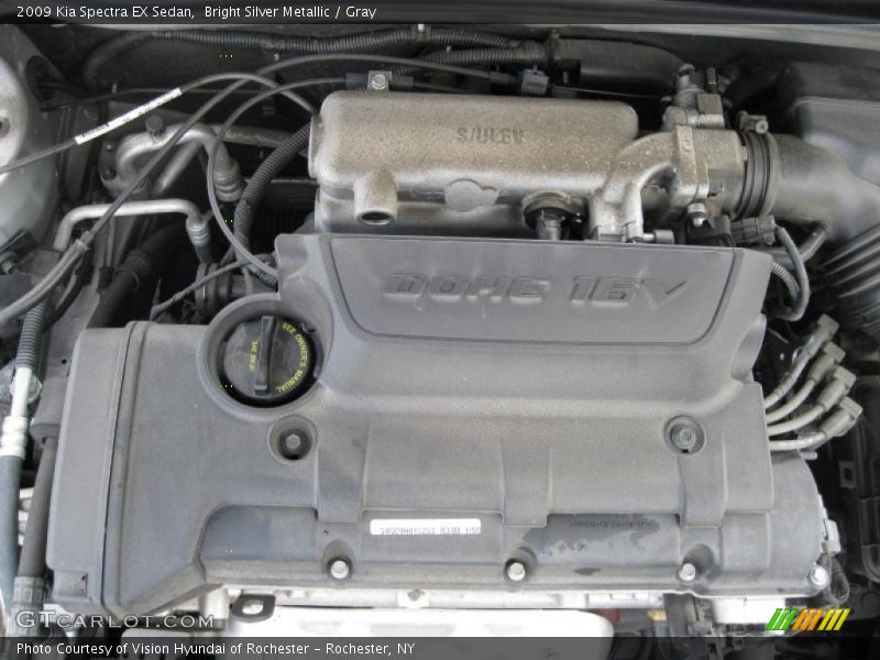 Bright Silver Metallic / Gray 2009 Kia Spectra EX Sedan