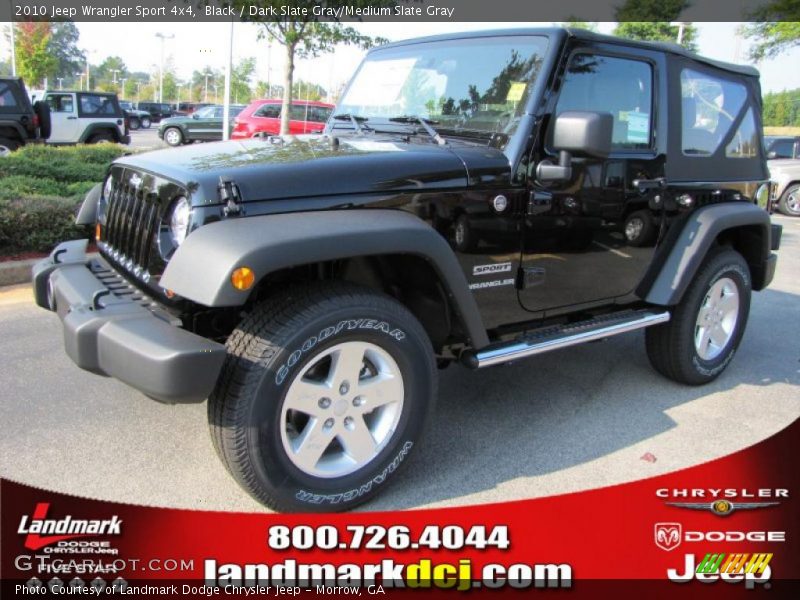 Black / Dark Slate Gray/Medium Slate Gray 2010 Jeep Wrangler Sport 4x4