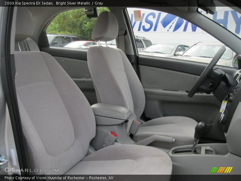 Bright Silver Metallic / Gray 2009 Kia Spectra EX Sedan