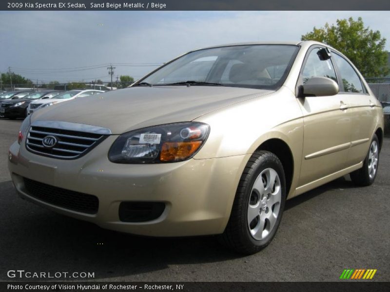 Sand Beige Metallic / Beige 2009 Kia Spectra EX Sedan