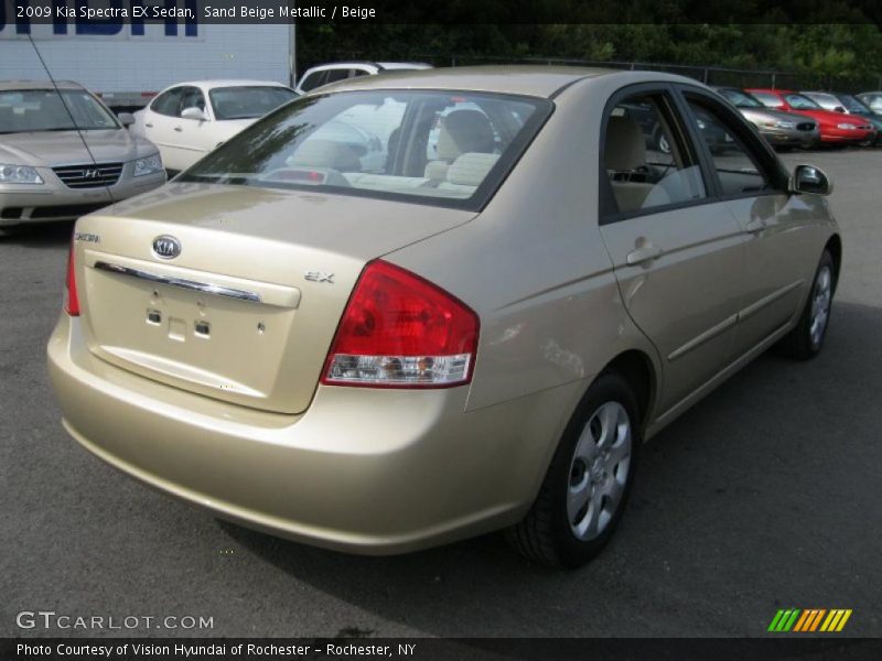 Sand Beige Metallic / Beige 2009 Kia Spectra EX Sedan