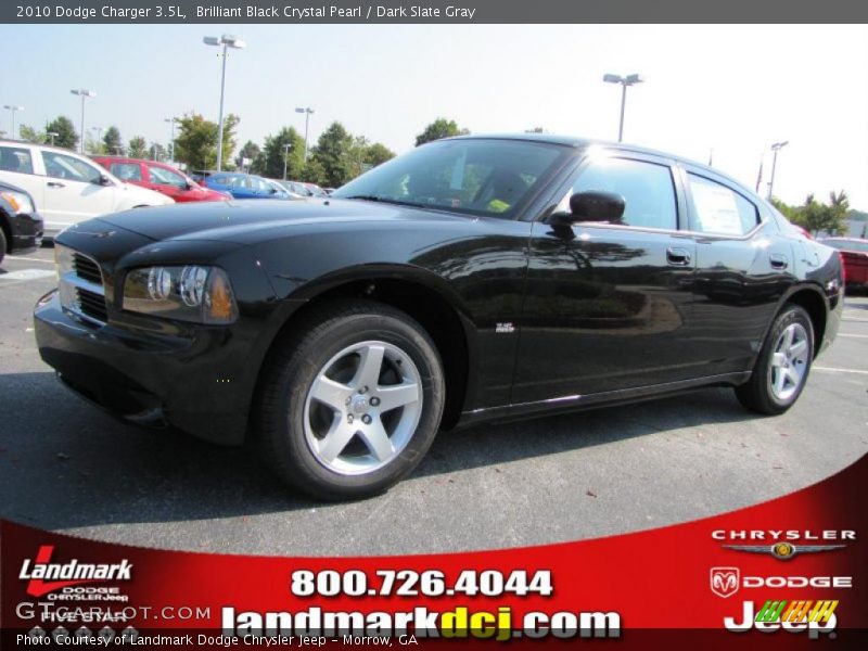 Brilliant Black Crystal Pearl / Dark Slate Gray 2010 Dodge Charger 3.5L