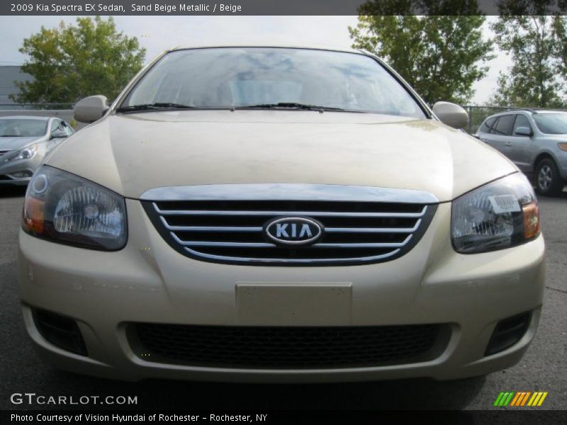 Sand Beige Metallic / Beige 2009 Kia Spectra EX Sedan
