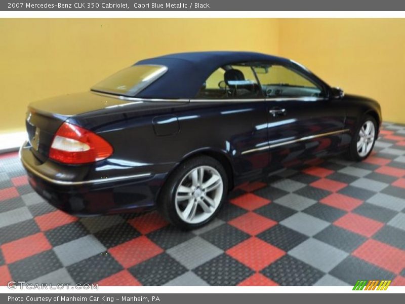 Capri Blue Metallic / Black 2007 Mercedes-Benz CLK 350 Cabriolet