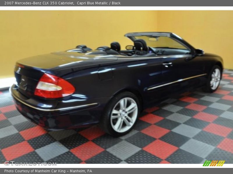 Capri Blue Metallic / Black 2007 Mercedes-Benz CLK 350 Cabriolet