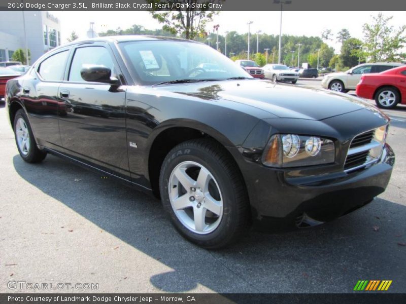 Brilliant Black Crystal Pearl / Dark Slate Gray 2010 Dodge Charger 3.5L