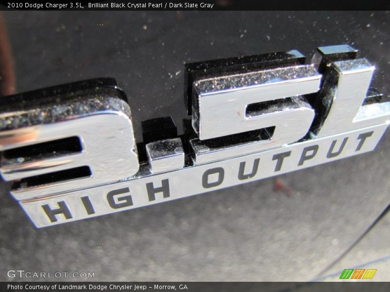 Brilliant Black Crystal Pearl / Dark Slate Gray 2010 Dodge Charger 3.5L
