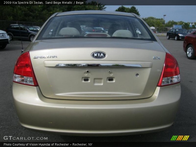 Sand Beige Metallic / Beige 2009 Kia Spectra EX Sedan