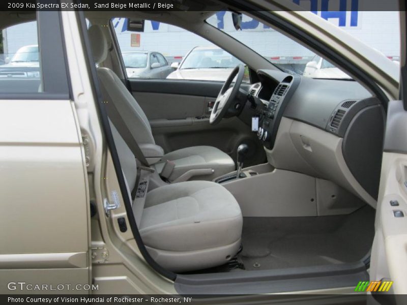 Sand Beige Metallic / Beige 2009 Kia Spectra EX Sedan