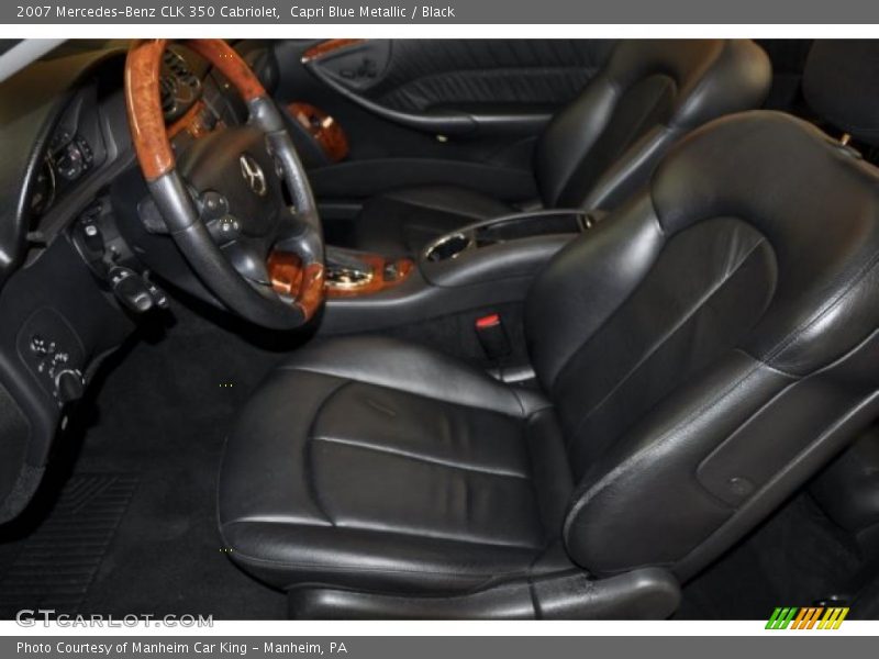 Capri Blue Metallic / Black 2007 Mercedes-Benz CLK 350 Cabriolet