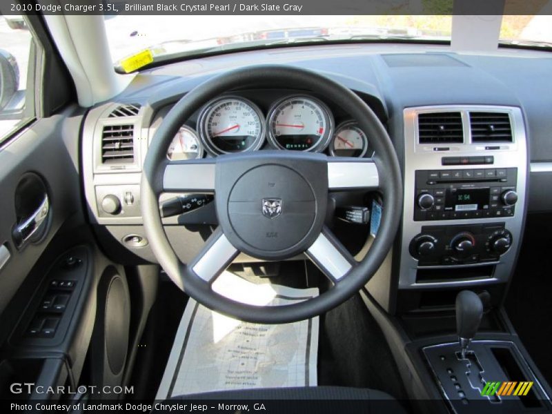Brilliant Black Crystal Pearl / Dark Slate Gray 2010 Dodge Charger 3.5L