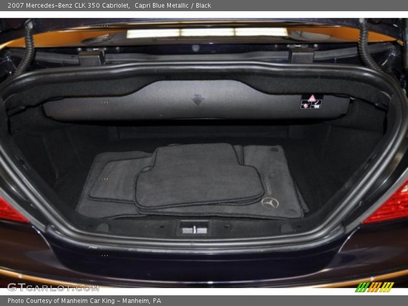 Capri Blue Metallic / Black 2007 Mercedes-Benz CLK 350 Cabriolet
