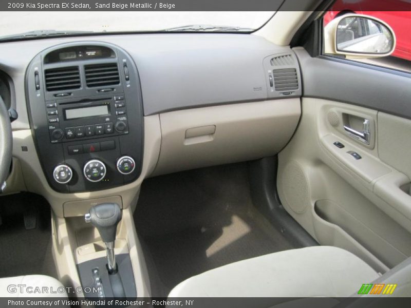 Sand Beige Metallic / Beige 2009 Kia Spectra EX Sedan