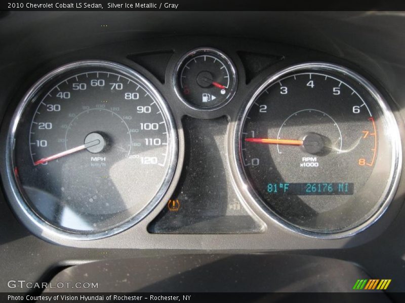 Silver Ice Metallic / Gray 2010 Chevrolet Cobalt LS Sedan