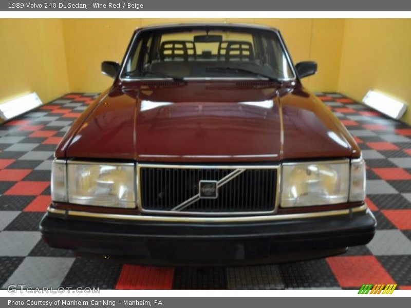 Wine Red / Beige 1989 Volvo 240 DL Sedan