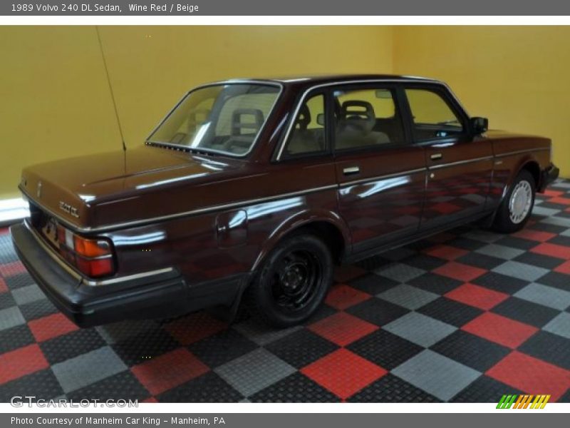 Wine Red / Beige 1989 Volvo 240 DL Sedan
