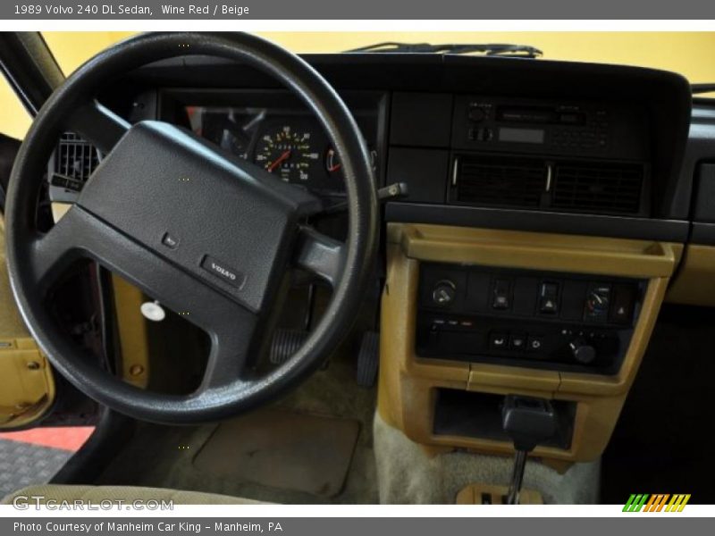 Wine Red / Beige 1989 Volvo 240 DL Sedan