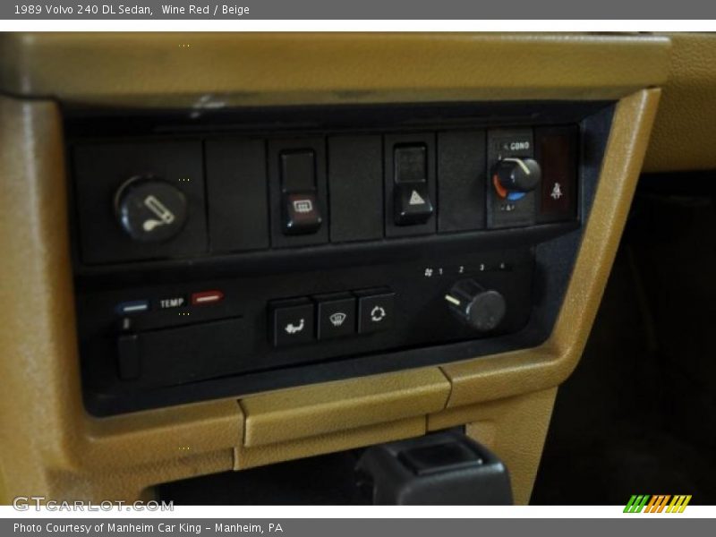 Wine Red / Beige 1989 Volvo 240 DL Sedan