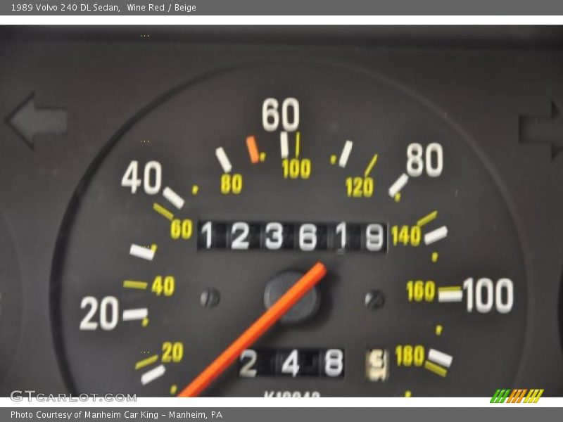 Wine Red / Beige 1989 Volvo 240 DL Sedan