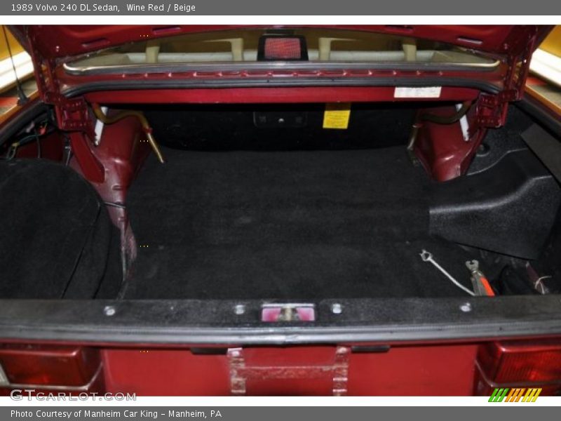 Wine Red / Beige 1989 Volvo 240 DL Sedan