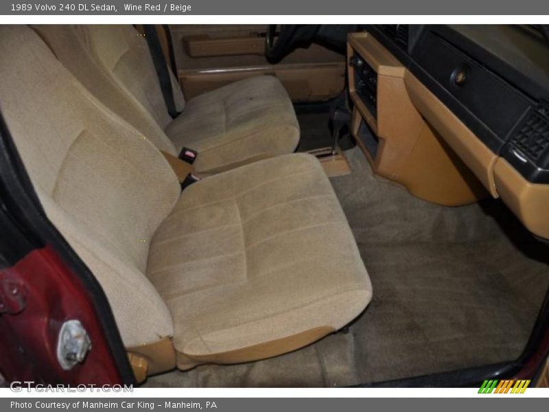 Wine Red / Beige 1989 Volvo 240 DL Sedan