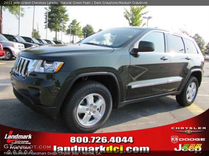 Natural Green Pearl / Dark Graystone/Medium Graystone 2011 Jeep Grand Cherokee Laredo
