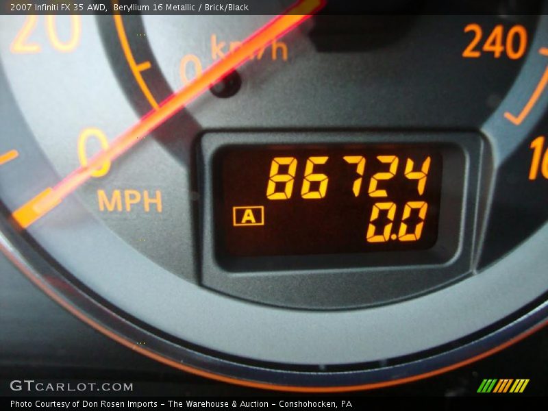 Beryllium 16 Metallic / Brick/Black 2007 Infiniti FX 35 AWD