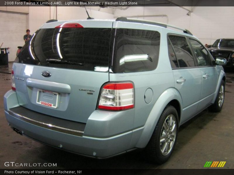 Light Ice Blue Metallic / Medium Light Stone 2008 Ford Taurus X Limited AWD