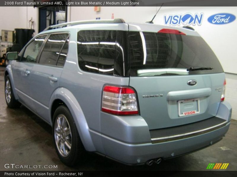 Light Ice Blue Metallic / Medium Light Stone 2008 Ford Taurus X Limited AWD